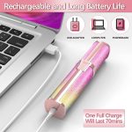 Maywiyi Eyebrow Razor,Facial Hair Removal for Women,2 in 1 Trimmer and Epilator Painless Hair Remover Rechargeable Face Shaver for Peach Fuzz , Lips, Chin, Arms with LED Light - Image 5